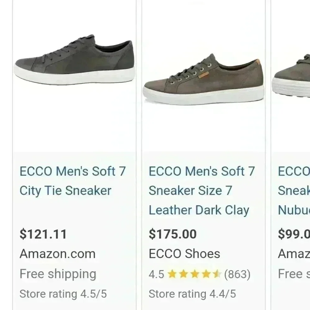 Mens Ecco gray brown sneakers size 39